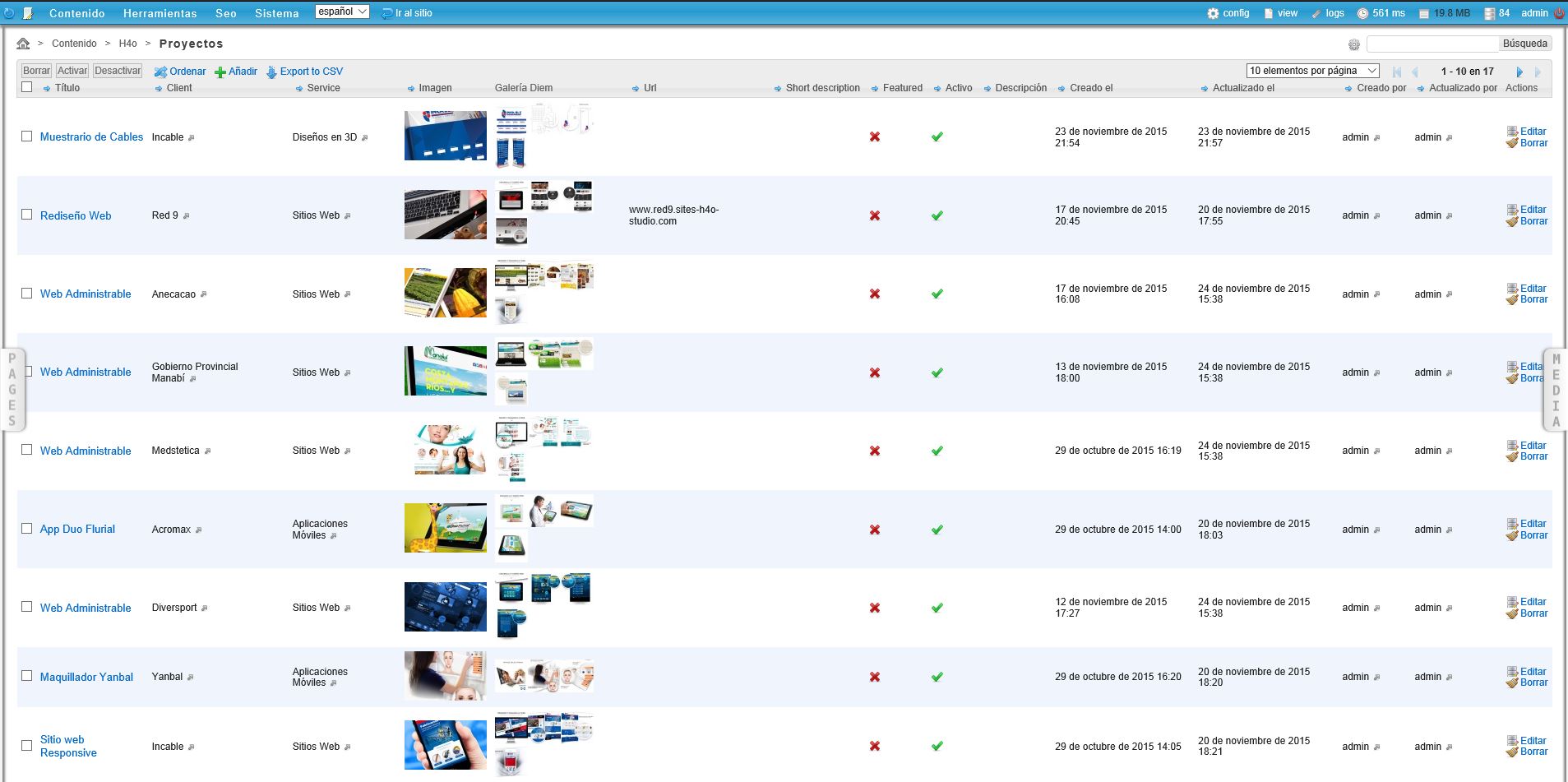 páginas web con administrador de contenidos CMS en Guayaquil